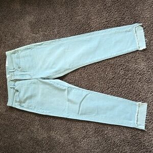 NEW Ann Taylor Loft Light Blue Step Raw Hem Jeans 30 10